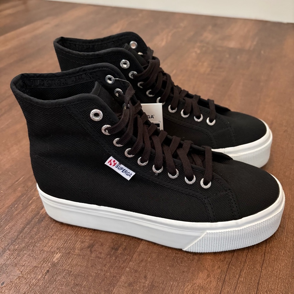 Superga High-Top Platform Sneakers - Picture 3 of 9